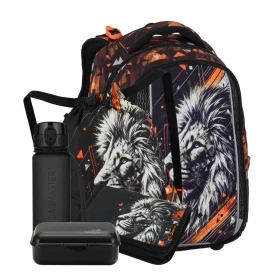 Bagmaster VEGA 26 A velký školní set pro prvňáčky – lev Oranžová 22 l 191845