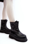 Dámské zimní boty s tlustou podrážkou a zipem GOE MM2N4078 černé 39