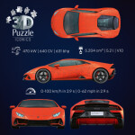 Puzzle 3D Iconics: Lamborghini Huracán Evo oranžové