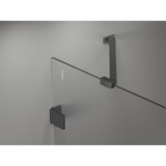 MEXEN/S - Lunar-B sprchový kout dveře křídlové pravá 95 x 80, transparent, grafit kartáčovaná 832-095-080-66-00-P