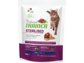 Natural Trainer Cat STERILISED sušená šunka 300g / Granule pro kočky / pro sterilizované dospělé kočky (8059149230504)