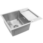 REA - Ocelový dřez Paul BRUSH NICKEL s kuchyňskou baterií KPL-96009