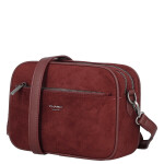 Semišová dámská crossbody kabelka Daniela, červená