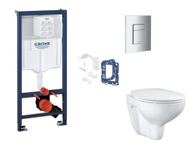 GROHE - Rapid SL Set předstěnové instalace, klozetu, sedátka SoftClose, tlačítka Skate Cosmopolitan a sady pro vhazování tablet, chrom SANI11BB2133