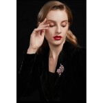 Exkluzivní květinová brož Swarovski Elements Alfonsa, Barevná/více barev