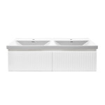 Koupelnová skříňka s umyvadlem SAT Evolution 118x30x44,8 cm bílá mat SATEVO120WMU4 SATEVO120WMU4