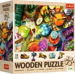 TREFL Wood Craft Origin Dřevěné puzzle Barevné koktejly