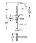 GROHE - Costa L Dřezová kohoutková baterie, chrom 31812001