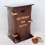 Ptakoviny.cz Pokladnička kadibudka dřevěná - Šetříme na auto