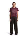 ICEBREAKER Wmns Merino 150 Tech Lite SS Crop Tee Gr8, Dark Berry velikost: L