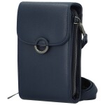 Stylová dámská koženková crossbody kapsa Gabrisa, tmavě modrá