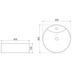 KERRA - Umývadlo na desku KR-138 MARBLE BL/G 5907548118431