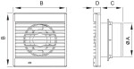 MEXEN - EXS 120 koupelnový ventilátor, bílá W9604-125-00