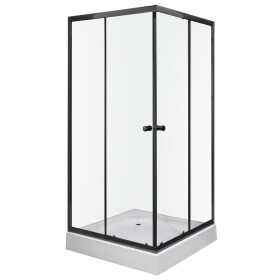 KERRA - Kabina sprchová Olga SQ 80 ČERNÁ (s vaničkou) 5907548113405