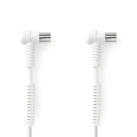 Nedis Koaxiální kabel bílá / Kabel / IEC (Koax) zástrčka - zásuvka / 3 m / 4x stínění / 75 Ohm / 120 dB (CSGL40120WT30)