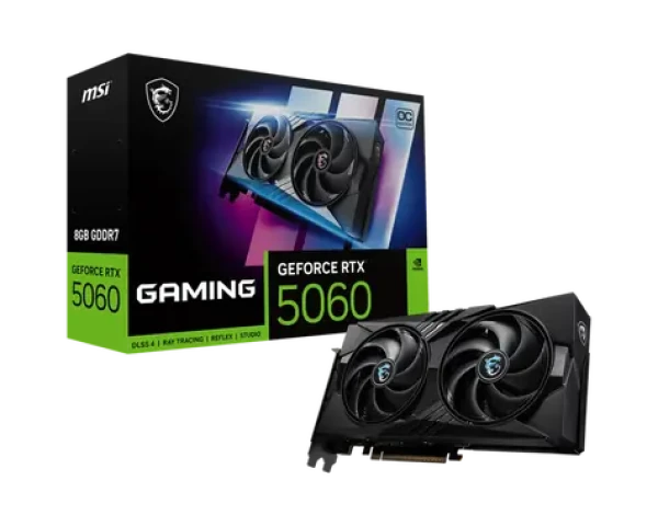 MSI GeForce RTX 5060 8G GAMING OC / 2625MHz / 8GB GDDR7 / 128-bit / 1x HDMI + 3x DP / 550W (8) (RTX 5060 8G GAMING OC)
