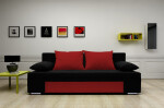 FRONTI Pohovka PALERMO černo-červená 3243