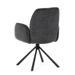 Jídelní židle, černá, hladká látka, DCH-D1330 BK2