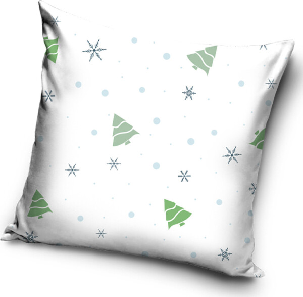 Velurový povlak na polštářek Bílé Vánoce