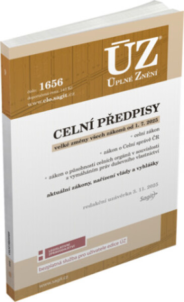 ÚZ 1656 Celní předpisy