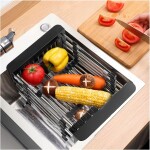 VELAZO - Teleskopický koš na kuchyňský dřez v černé barvě VELAZBASB