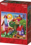 ALIPSON Čtvercové puzzle Kočičí slunce
