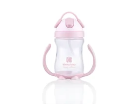 KikkaBoo hrnek se silikonovým brčkem 300ml Pink