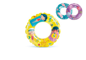 Kruh nafukovací 61cm 3 druhy v sáčku 6-10 let - Alltoys Intex
