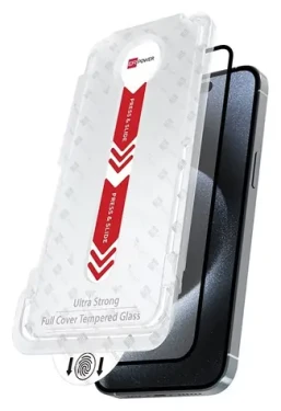 ER GLASS FC iPhone 16 Pro Max 6,7" / Ochranné sklo / Full Cover / Tvrzené 9H / Easy Install (ERGSFCBAPIP16PM67)