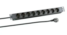 EFB EK631DE.1 černá / PDU / 19" 1U / 9x Schuko zásuvka / bez vypínače / 2 m kabel (EK631DE.1)