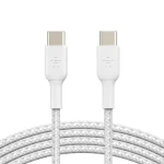 Belkin BOOST CHARGE kabel opletený USB-C na USB-C bílá / 1m (CAB004bt1MWH)