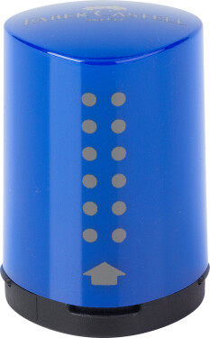 Faber-Castell Faber-Castell, 183710, Mini Trio Grip, ořezávátko se zásobníkem, modrá, 1 ks