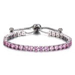 Náramek Swarovski Elements Cianoti Rose, Růžová 14 cm + 9 cm (prodloužení)