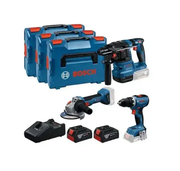 BOSCH 0615A5009G / Aku sada GSR 18V-65 GBH 18V-22 GWS 18V-8 / 2x Aku 5.0 Ah / 3x kufr / nabíječka (0615A5009G)