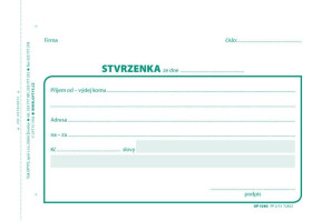 Stvrzenka, A6, 100 listů, NCR