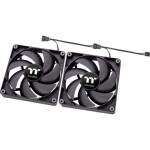 THERMALTAKE CT120 černá 2ks / Ventilátor / 120 mm / Hydraulic Bearing / 2000 RPM @ 25.8 dB / 57.05 CFM (CL-F147-PL12BL-A)