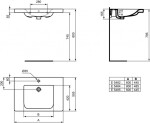 IDEAL STANDARD - Connect Freedom Umyvadlo 80x56 cm, 1 otvor baterii, s Ideal Plus, bílá E5484MA