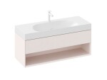 RAVAK - Lite Umyvadlová skříňka 120x45x43 cm, 1 zásuvka, Alabaster Pink X000001872