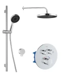 Kielle Sprchový set s termostatickou baterií pod omítku, pro 2 spotřebiče, s příslušenstvím EcoSpare a tělesem, chrom 20602SPT10