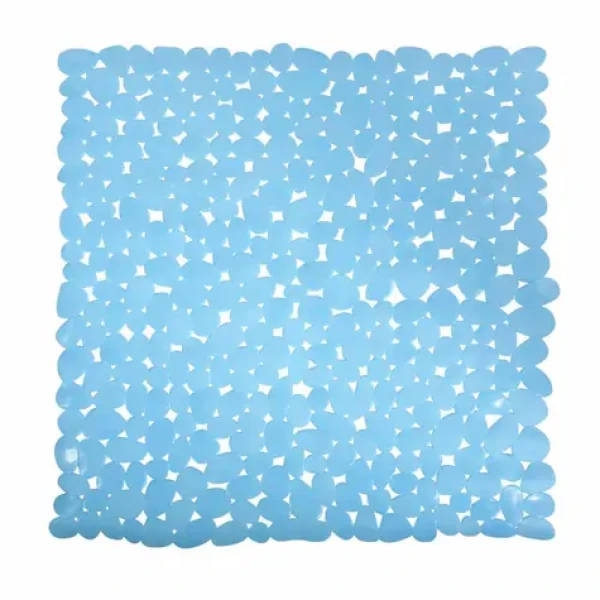MSV GALETS protiskluzová podložka do sprchy světle modrá / PVC / 53 x 53 cm