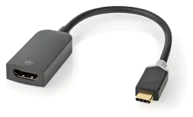 Nedis USB-C - HDMI adaptér Antracit / Adaptér / USB 3.2 Gen 1 / 4K 60Hz / Pozlacené konektory / 0,2 m (CCBW64652AT02)