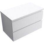 CERANO - Koupelnová skříňka Carole + deska pod umyvadlo Navira Pro - 36 mm - bílá matná - 100x51,6x46 CER-668261