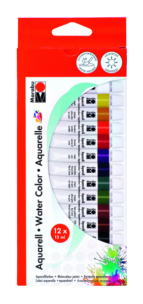 Marabu Akvarelové barvy 12 x 12 ml tuby