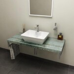 SAPHO - AVICE deska pod umyvadlo 100x50cm, tl.5cm, aquamarine AV106