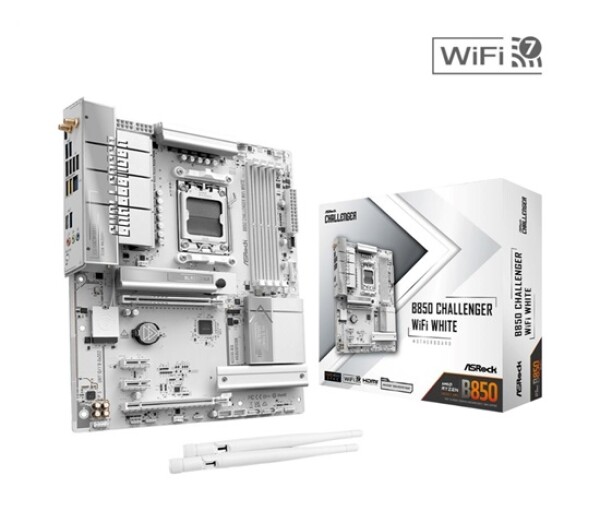 ASRock MB Sc AM5 B850M Challenger WiFi WHITE, AMD B850, 4xDDR5, 1xHDMI, WiFi, mATX EDF_1883137