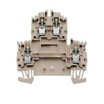 Weidmüller Z-series, Feed-through terminal, Rated cross-section: 2,5 mm², Tension clamp connection, Wemid, Dark Beige, ZDU 2.5 1608510000-100 100 ks