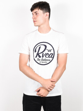 RVCA SEAL ANTIQUE WHITE pánské tričko s krátkým rukávem - S