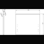 MEXEN/S - Orio koupelnová skříňka 50 cm s umyvadlem Vela, 1 šuplík, grafit mat/bílá mat 91A10-05047-1-BF66-W23M01
