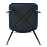 Jídelní židle, modrá, sametová látka, CT-281 BLUE4