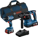 Bosch GSR 18V-45 + GBH 18V-22 modrá / Sada aku nářadí / 18V / SDS-plus / 2x 4,0Ah / brašna (0615A50038)